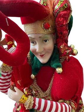Santini Christmas Jester Shelf Sitter Made In Italy Not Working Musical Motion